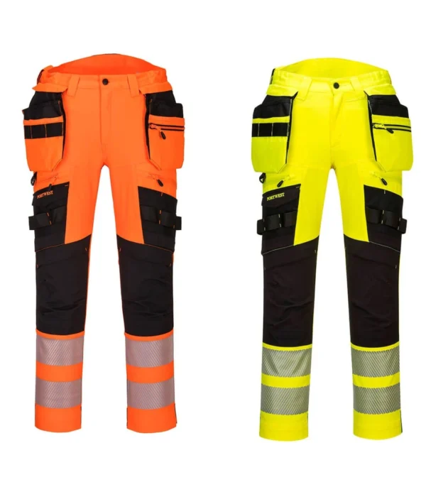 Portwest DX442 - DX4 Hi-Vis Detachable Holster Pocket Trouser